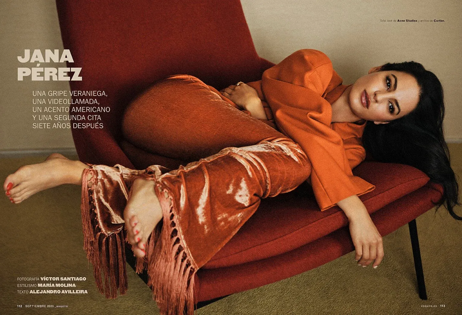 Esquire Espana — Jana Perez, September 2020. Fashion photography by Victor Santiago.