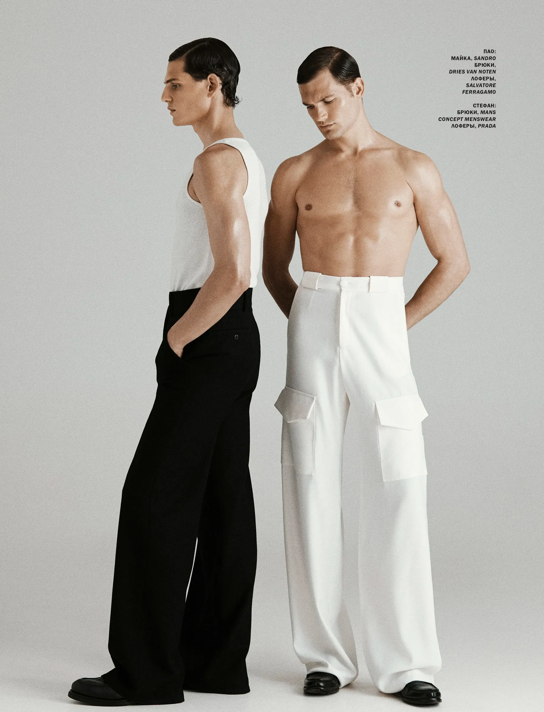 L'Officiel Hommes Ukraine — menswear editorial. Fashion photography by Victor Santiago.
